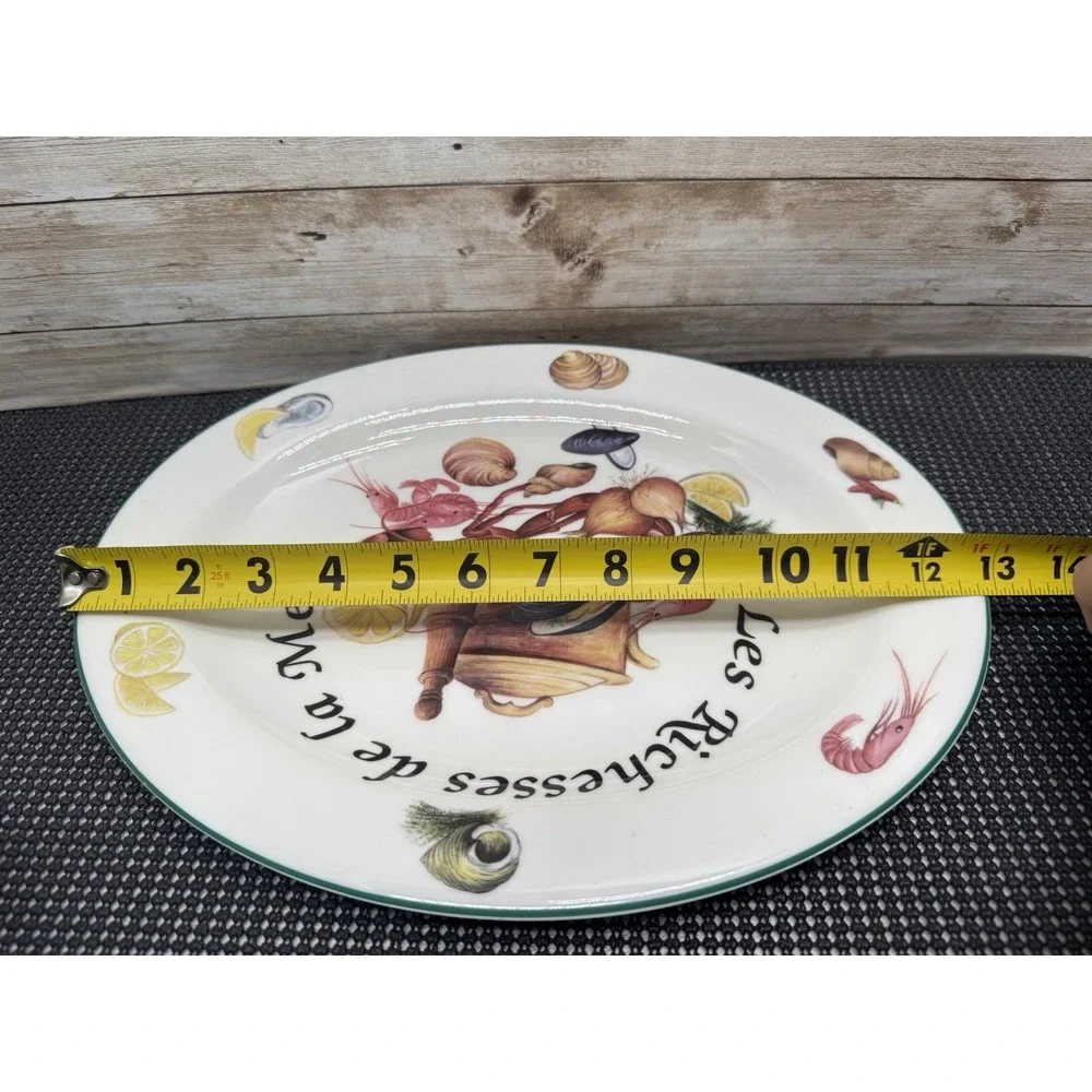 Royal Vale Les Richesses de la Mer Seafood Decorative Plate England - Shellfish